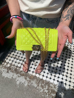 Yellow Jelly Crossbody Bag