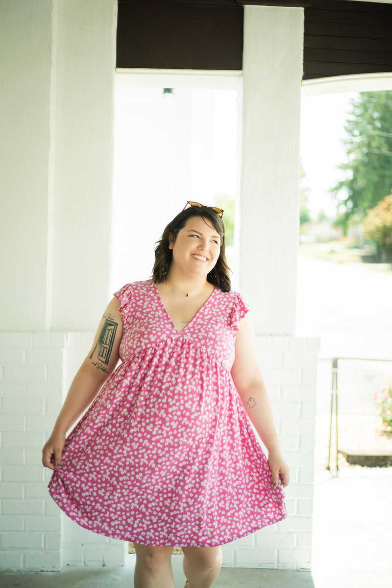 Fuschia Flower Dress