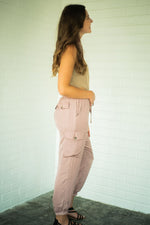 Mauve Jogger Style Pants