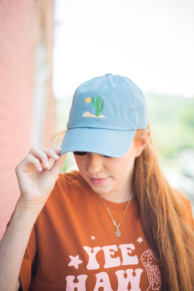 Embroidered Cactus Hat